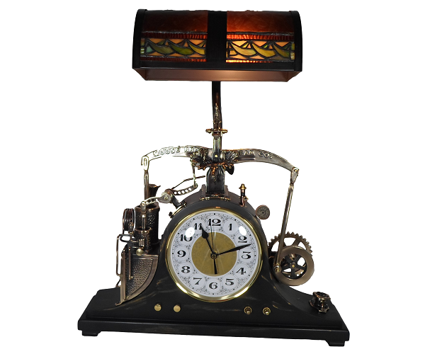 Moose Steam Co. Desk Lamp Clock
